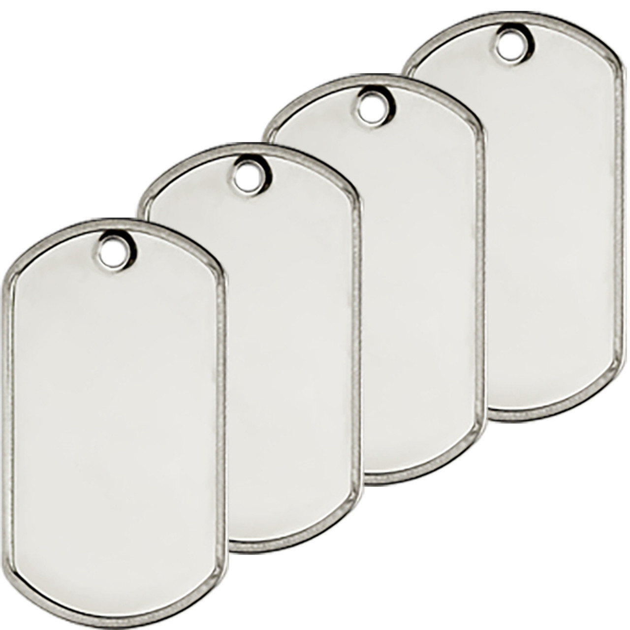 Blank Military Dog Tags - Shiny Finish